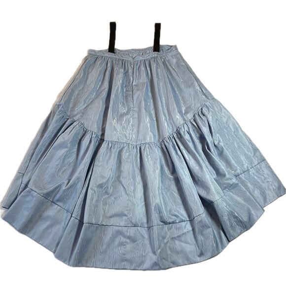 Adam Lippes x RTR Sleeveless Square Neckline High Low Swing Dress Size 14 - Picture 5 of 10